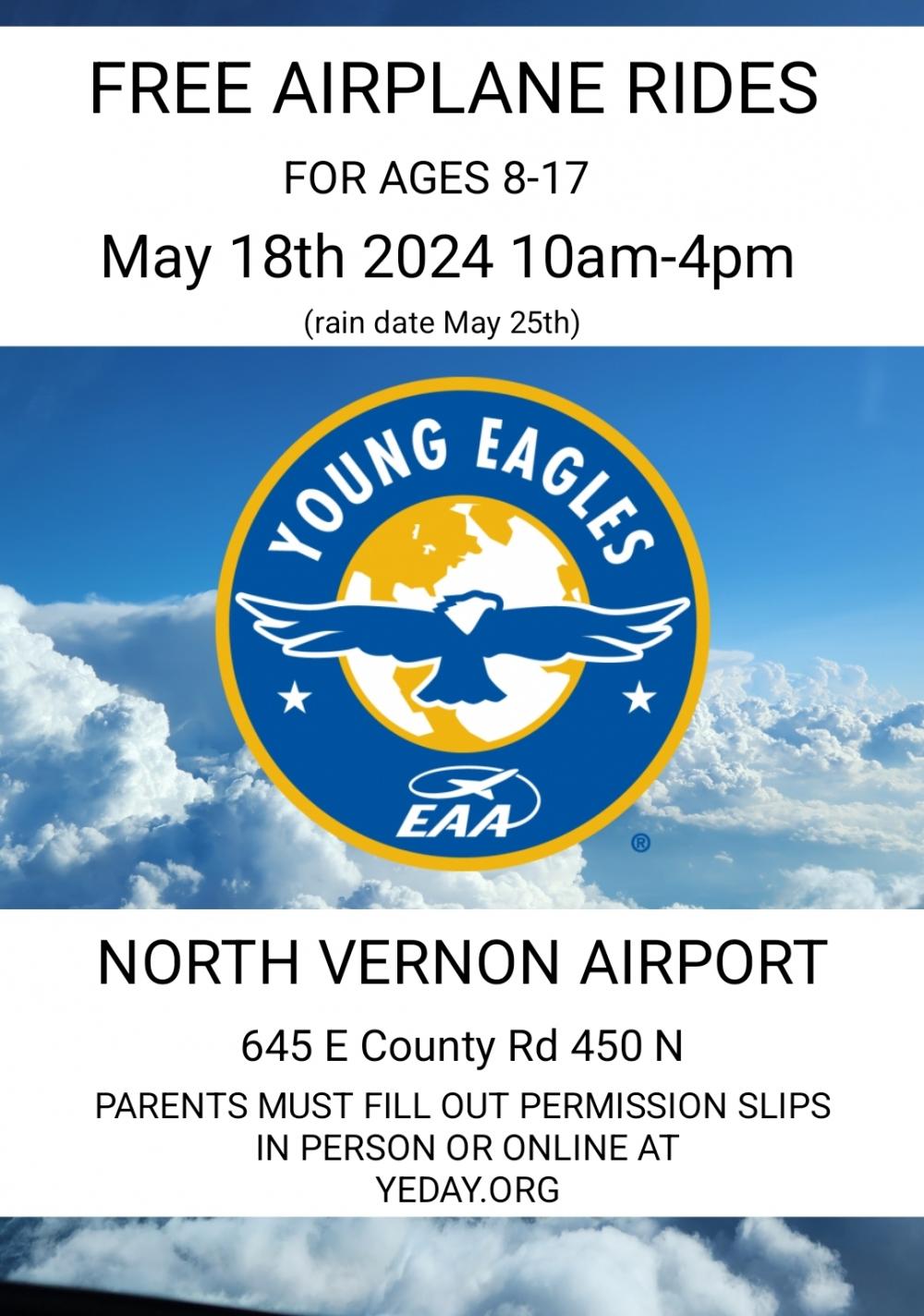 Logo for: North Vernon EAA 1328 Young Eagles Rally